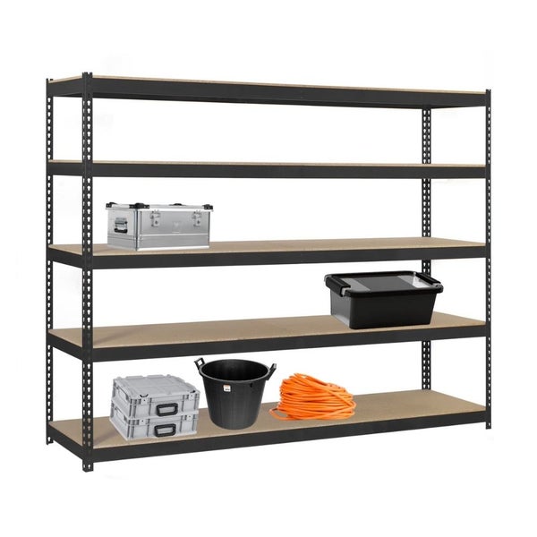 Schwerlastregal GIANT WOOD YETI FIVE | HxBxT 250x120x75cm | Fachlast 400kg | Anthrazit