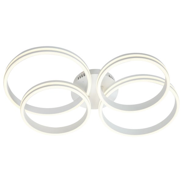 Deckenleuchte mit vier kreisförmigen Elementen