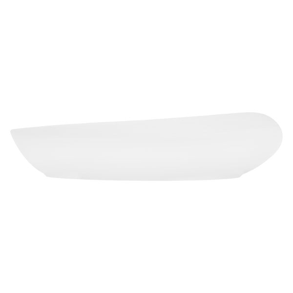 ECD Germany Waschbecken Waschtisch 585 x 375 x 145 mm aus Keramik Oval Weiß - Aufsatzbecken Aufsatzwaschbecken Handwaschbecken Aufsatzwaschtisch Spülbecken Becken Wasserfall Waschschale Waschschüssel
