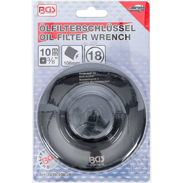 BGS Ölfilterschlüssel 18-kant Ø 108 mm für Renault - 1039-108-18