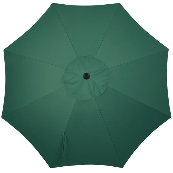 Grüner Sonnenschirm von oben