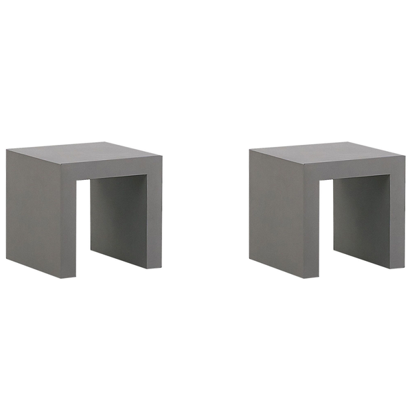 Gartenstuhl 2er Set TARANTO Beton Grau