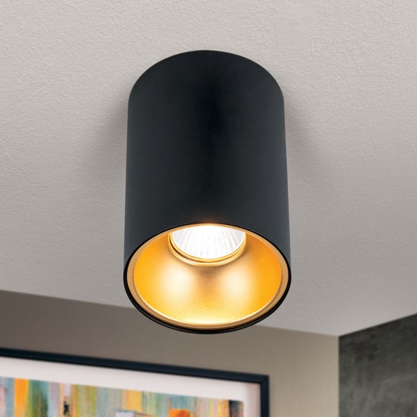 Aufbaustrahler Spot Starlight 1-flammig GU10 Rund Ø 9,6 cm Schwarz – Deckenstrahler Innenleuchte
