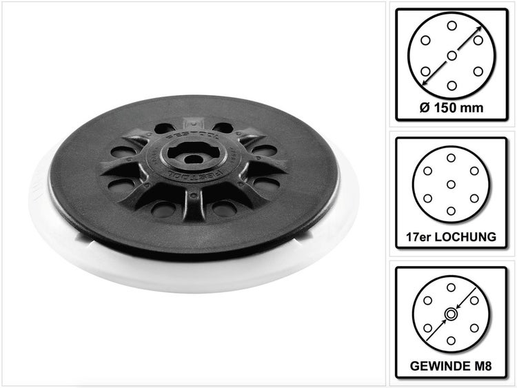 Festool Schleifteller ST-STF D150/17FT-M8-W-HT mit StickFix Technologie ( 498987 )