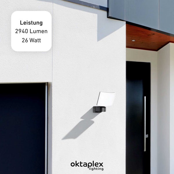 Cali LED Strahler Außen 3000K warmweiß 2940 Lumen IP65 Außenstrahler 230V Außenleuchte anthrazit