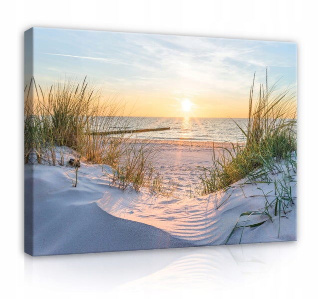 Bilder Strand Meer Modern Leinwandbild Wohnzimmer 60X40 cm