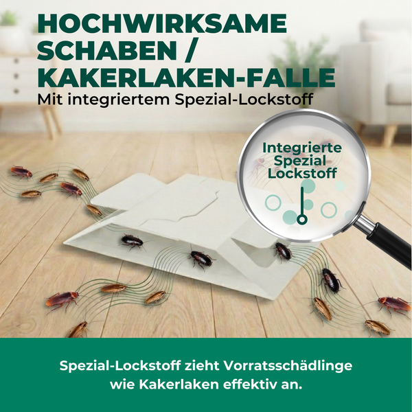 Schaben und Kakerlaken Falle mit integriertem Spezial-Lockstoff