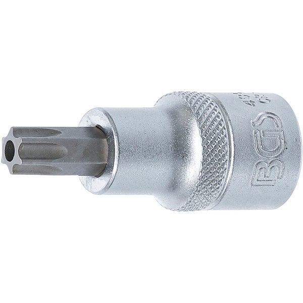 BGS Bit-Einsatz Antrieb Innenvierkant 12,5 mm (1/2) T-Profil (für Torx) mit Bohrung T50 - 4328