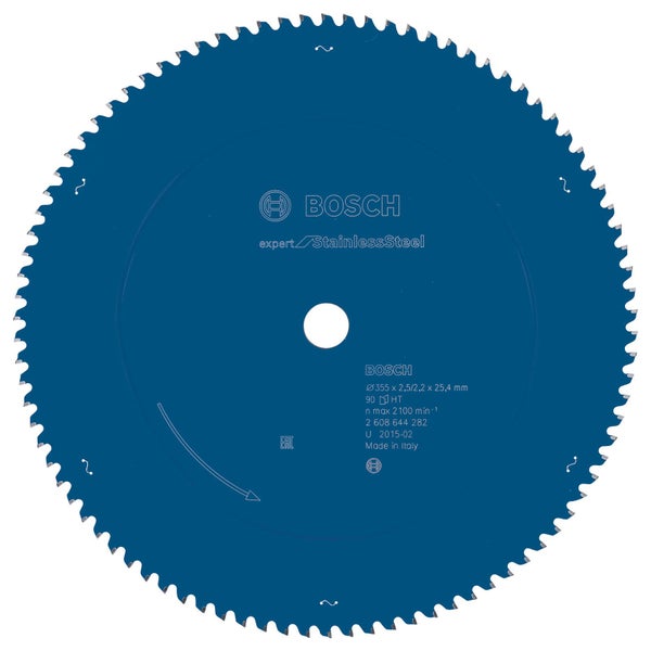 Bosch Kreissägeblatt Expert for Stainless Steel für Kapp- und Gehrungssägen 355 x 25,4 x 2,5 mm 90 Zähne - 2608644282