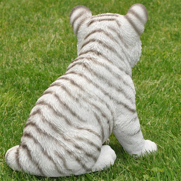 Dekofigur Gartenfigur weißer Tiger