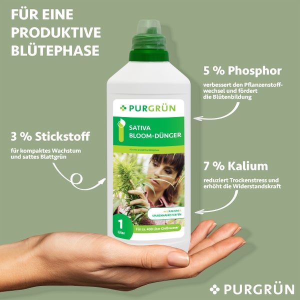 Purgrün Sativa-Bloom-Dünger 1 Liter