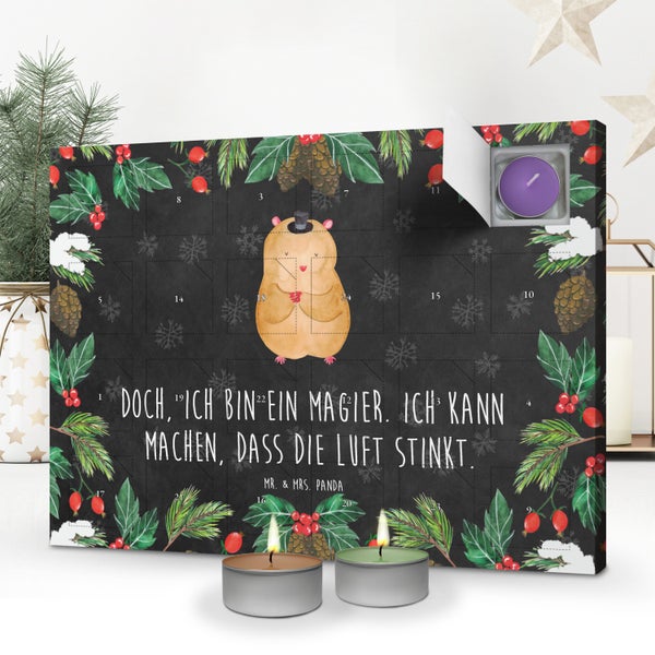 Mr. & Mrs. Panda Duftkerzen Adventskalender Hamster Hut - Schwarz