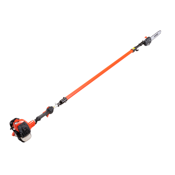 Hochentaster mit Benzinmotor für Baumpflegearbeiten.