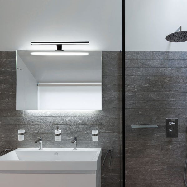 Spiegelleuchte - 8W, 780lm, LED, 2 in 1 Montage, 60cm, neutralweiß, schwarz