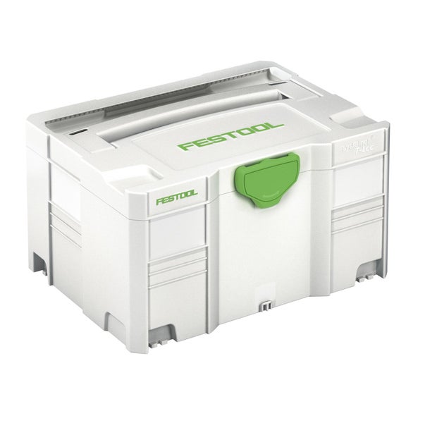 Festool Systainer T-Loc Werkzeugkoffer aus Kunststoff zur Aufbewahrung und zum Transport von Werkzeugen.