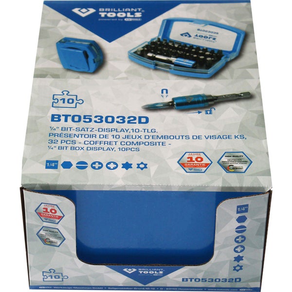Brilliant Tools Bit-Satz-Display mit 32 Teilen