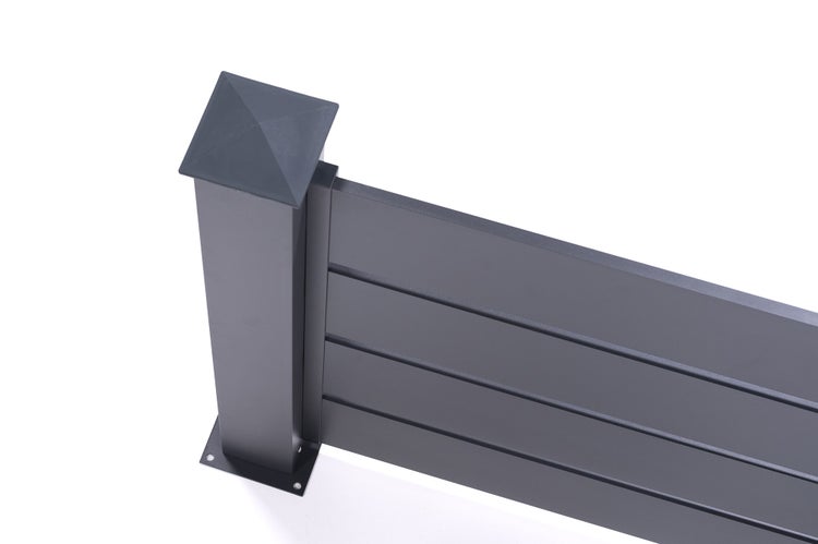 Vorgartenzaun aus Aluminium VOGEL 190H90 Grau