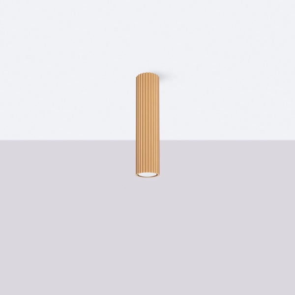 Zylinderförmige Deckenleuchte mit gerippter Oberfläche