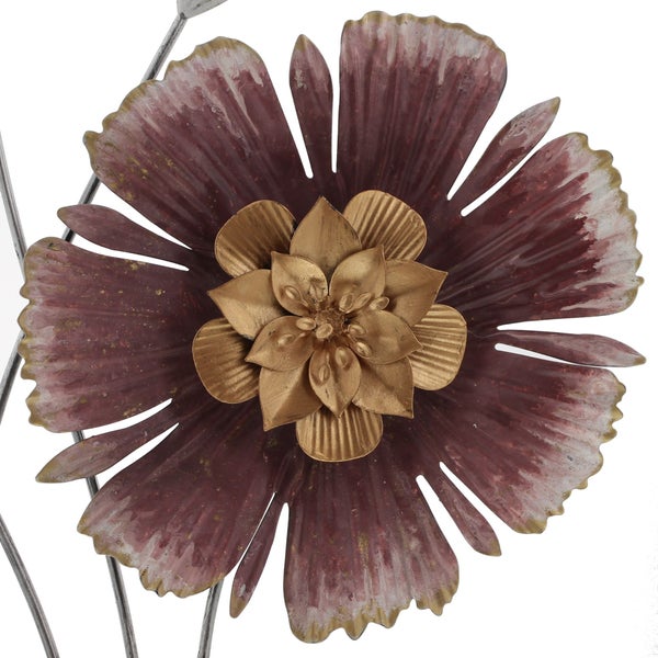 FRANK FLECHTWAREN | Wanddeko Metallblüte, METALL, ca. 38 x 50 cm