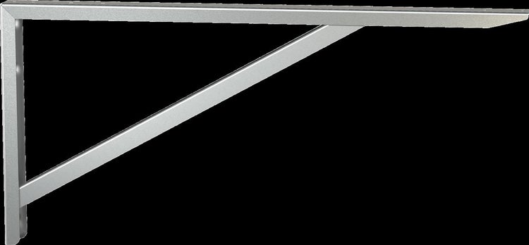 Wandträger aus Metall mit Verstrebung für Regalböden