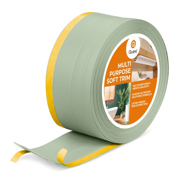 Quest Multi Purpose Soft Trim Abschlussleiste auf Rolle selbstklebend für Boden und Wand.