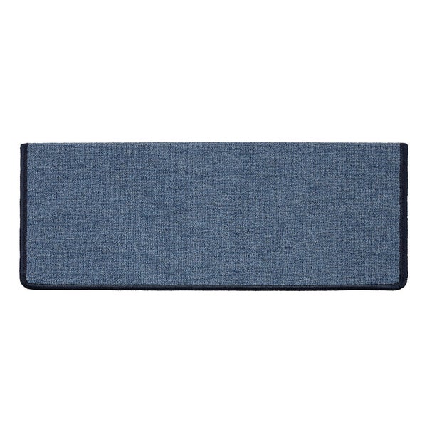 FLOORDIREKT Stufenmatte London - mit Umkettelung - Hellblau - Rechteckig - 23,5 x 65 cm