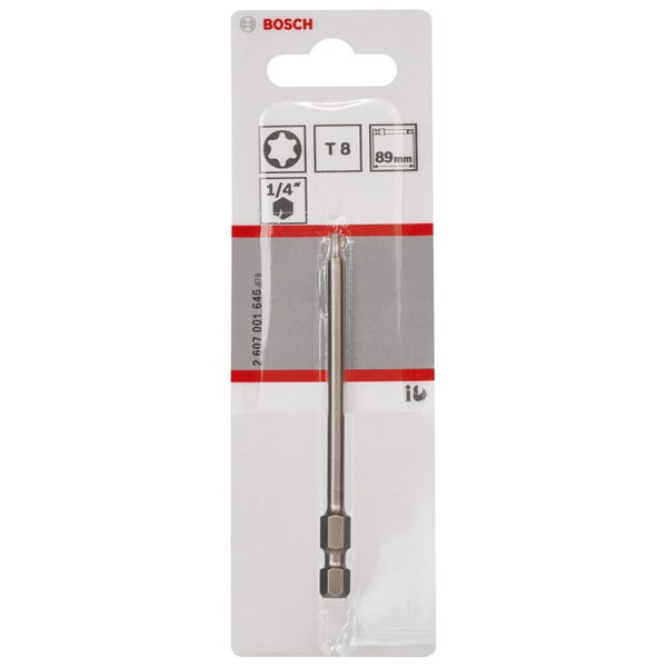 Bosch 1x Schrauberbit Extra-Hart, T8, 89 mm - 2607001646