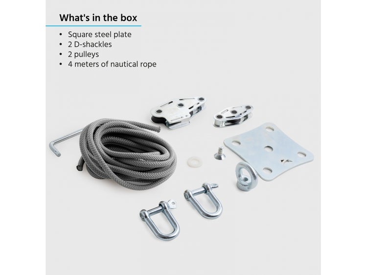 Kit Wandbefestigung Für Sonnensegel mit Flaschenzug-System Muscle X3 - Maanta®