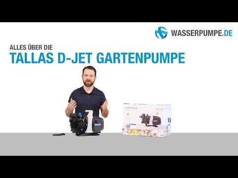 Tallas D-Jet Gartenpumpe und Verpackung
