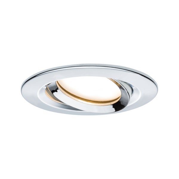 LED Einbauleuchte 3-Step-Dim Nova Coin 3-Step-Dim Basisset schwenkbar rund 84mm 50° Coin 3x6W 3x470lm 230V dimmbar 2700K Chrom