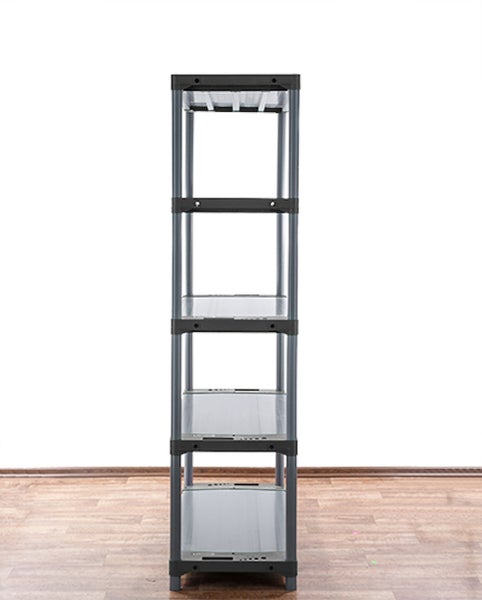 PROREGAL Kunststoffregal Grey Bear Tall HxBxT 180 x 90 x 46 cm Fachlast 120 kg Grau