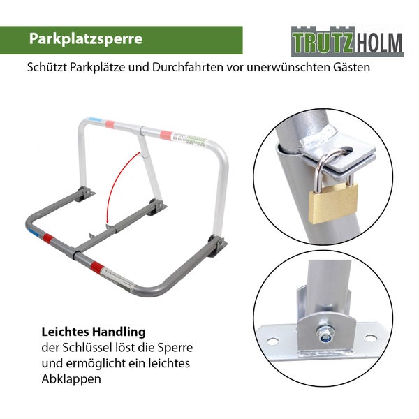 Parkplatzsperre aus Metall zum Schutz von Parkplätzen
