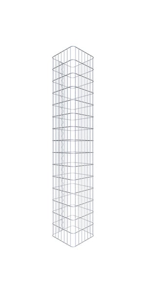 Gabionensäule 37 x 37 cm, MW 5 x 10 cm eckig - Höhe: 1,50 m