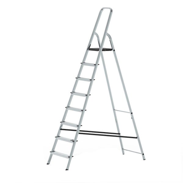 Stehleiter mit sieben Stufen und Haltebügel