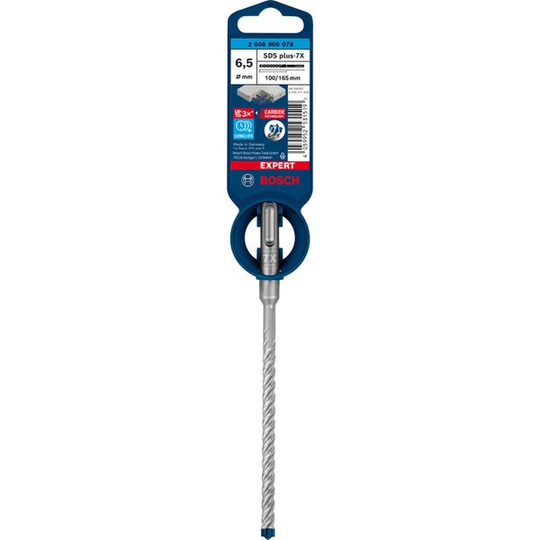 Bosch Expert SDS plus-7X Hammerbohrer, Durchmesser 6,5 Millimeter, Länge 100/165 Millimeter