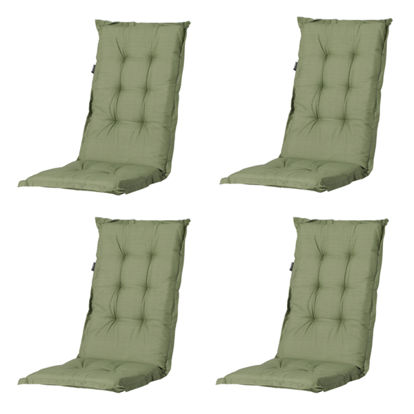 Gartenstuhlauflage Basic grün - Ca. 105x50 cm - 4er-Set