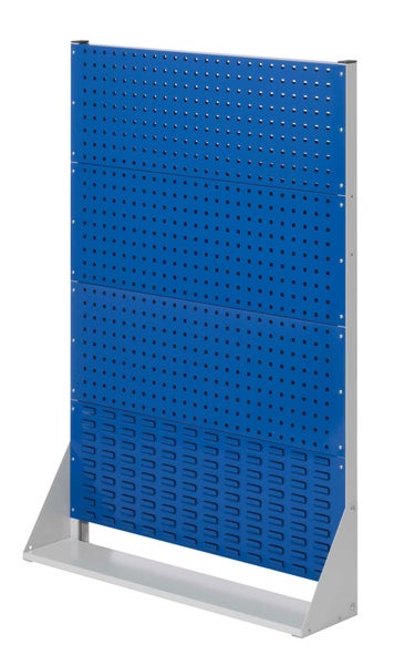 Kappes ®RasterPlan Stellwände einseitig Größe #4 - 3x Lochplatten 1x Schlitzplatte Enzianblau RAL 5010