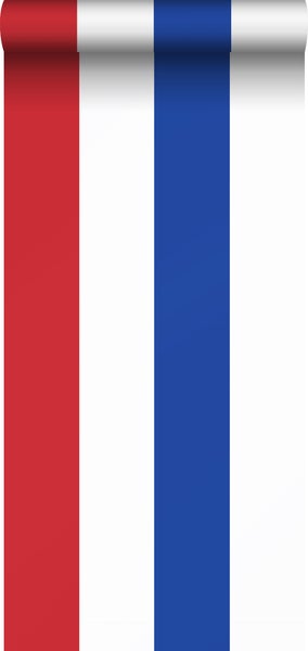 ESTAhome Tapete Streifen Rot, Weiß und Blau - 53 cm x 10,05 m - 115875