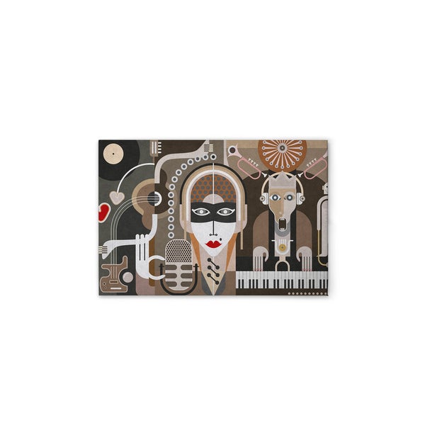 Dekoratives Bild mit abstrakten musikalischen Motiven.