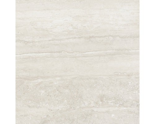 Wand- und Bodenfliese Memento Travertino bianco lappato 59x59 cm