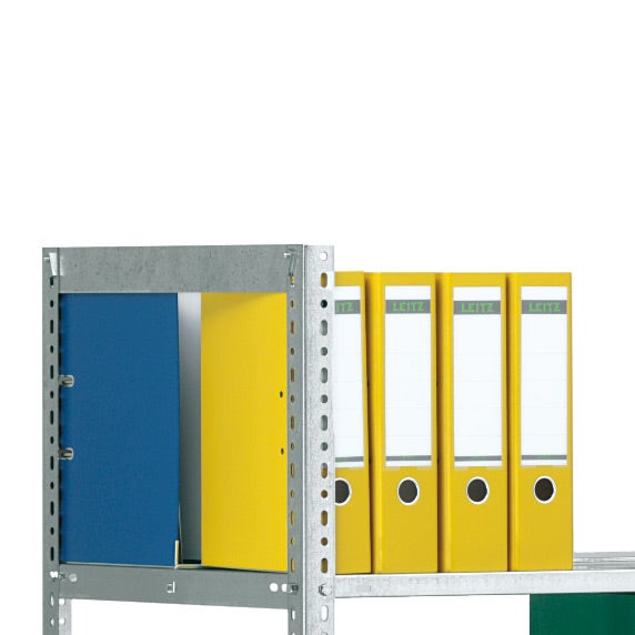 PROREGAL Aktenregal Schraubsystem Grundregal HxBxT 185 x 75 x 60 cm 5 Ebenen Fachlast 90 kg Ohne Deckboden Beidseitig Nutzbar Verzinkt
