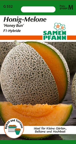 Samen Pfann Honigmelone 'Honey Bun' F1-Hybride