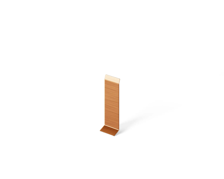 Holzfarbener Sockel in L-Form