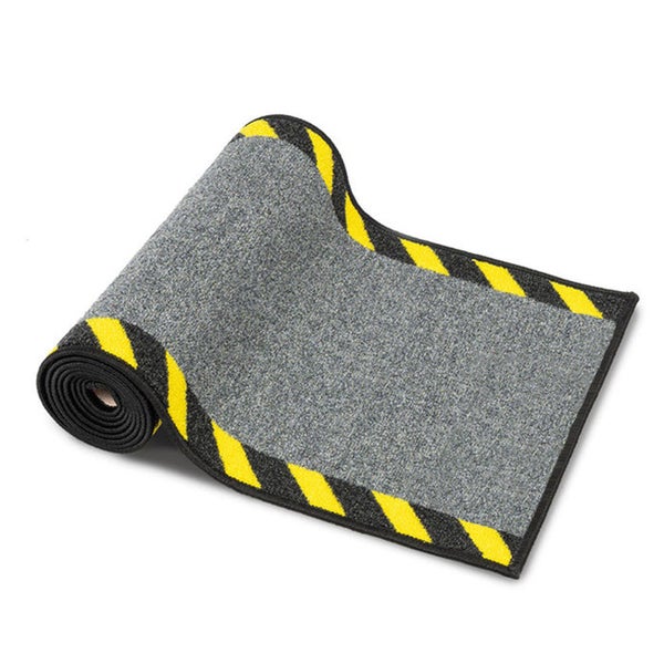 FLOORDIREKT Kabelmatte mit Warnumrandung - Rollenware - Sicherheitsmatte für Büro und Lager - Schwarz-Gelb - 40 x 600 cm