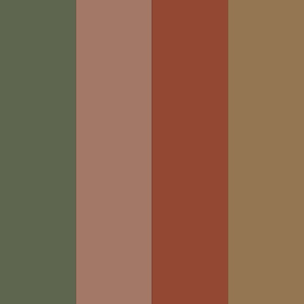 Farbpalette mit vier unterschiedlichen Farbstreifen für die Wandgestaltung.