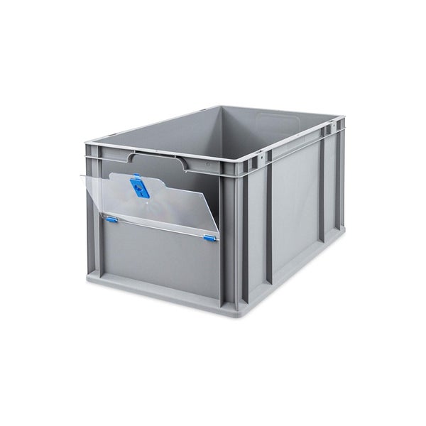 PROREGAL SuperSparSet 3x Eurobox NextGen Insight Cover HxBxT 32 x 40 x 60 65 Liter Hoch/Blau Eurobehälter Transportbox