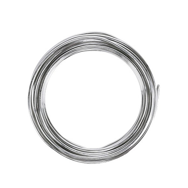 Aluminiumdraht silberfarben gerollt