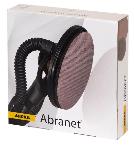 Mirka Abranet Netz-Schleifscheiben Ø 225 mm Klett / Korn P80 / 25 Stk / zum Schleifen von Holz, Spachtel, Lack, Kunststoff / 5422302580