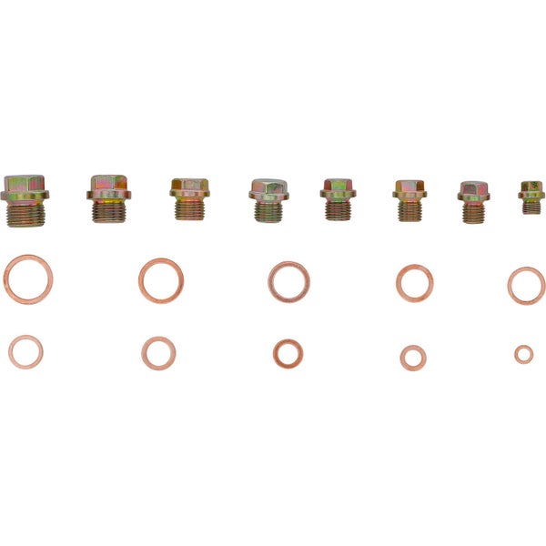 Ölwannenschrauben und Kupfer Dichtring Set von BGS technic