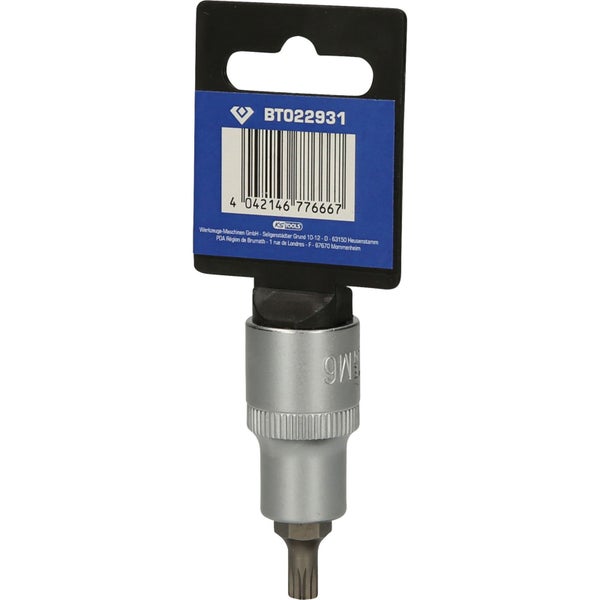 BRILLIANT TOOLS 1/2 Vielzahn-Bit-Stecknuss 55 mm lang M6 - BT022931